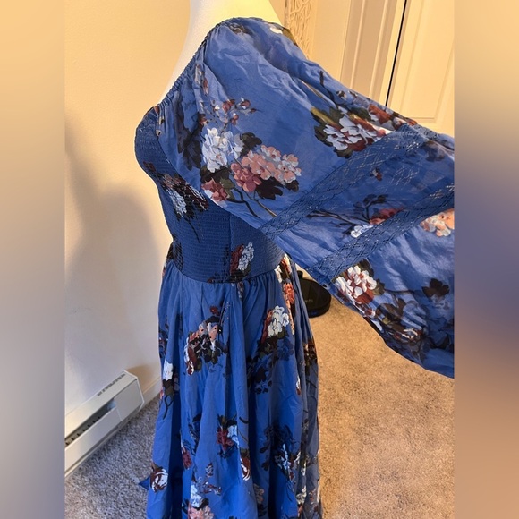 Free People Blue Floral Maxi Dress, Worn Once, Size S - Picture 9 of 9
